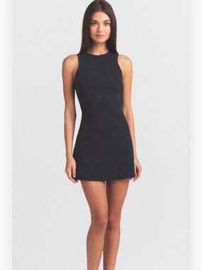 skims shine jersey mini dress | Dresses | Skims Spandex Onyx S $50 and Up